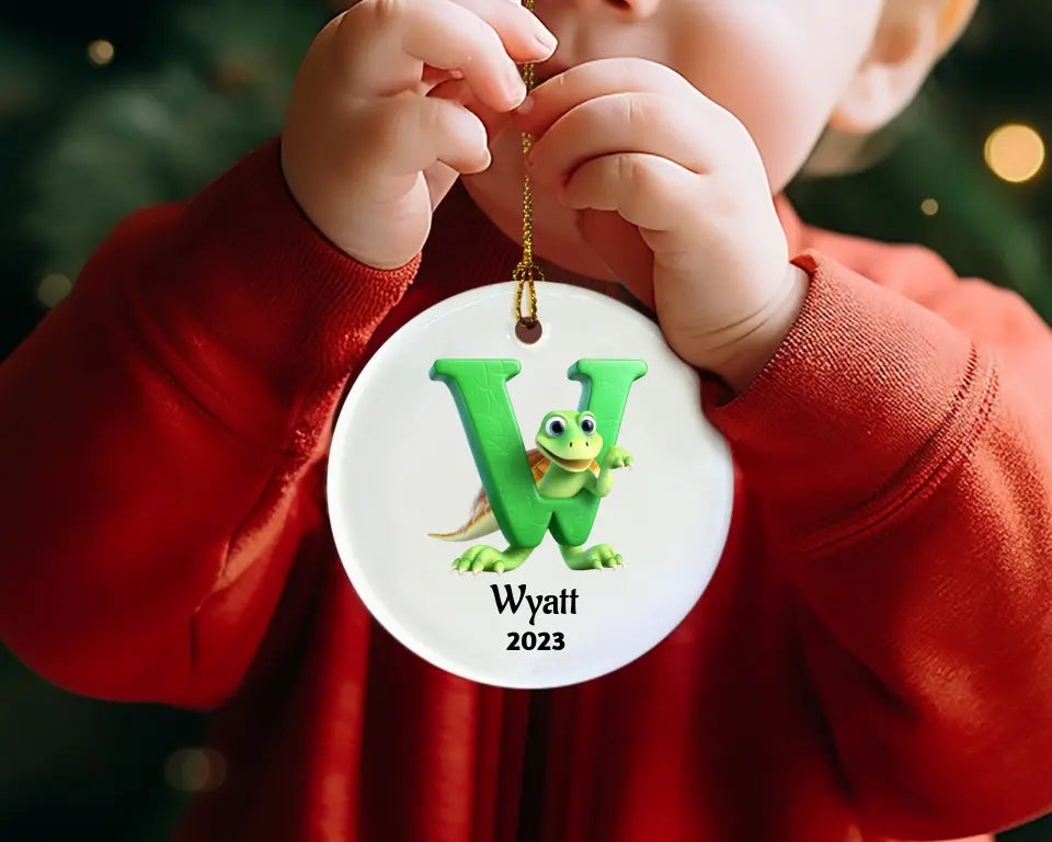 Custom Initial Circle Ornament