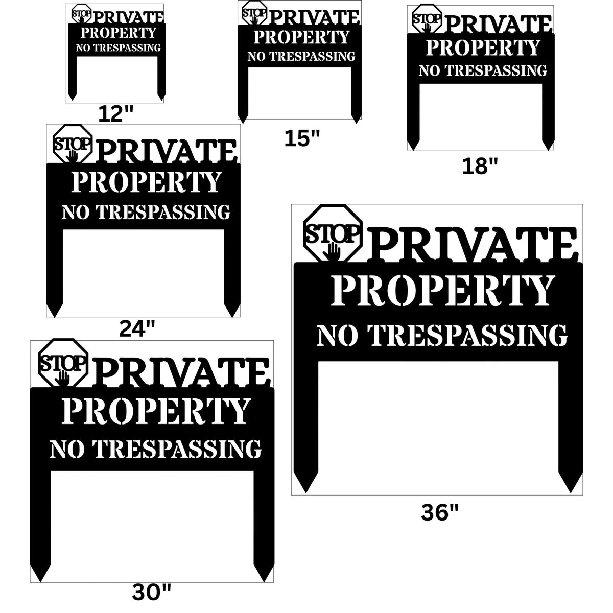 Personalized Metal Private Property No Trespassing Sign