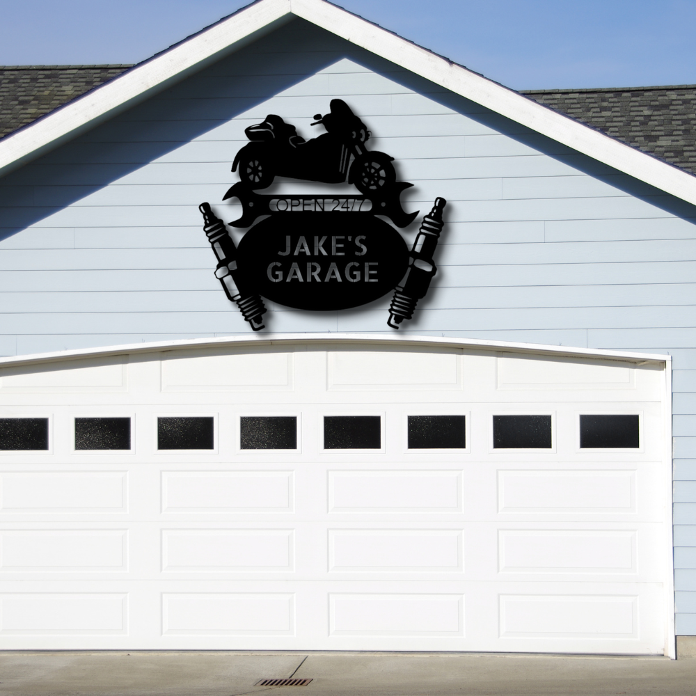 Custom Trike Motorcycle Metal Sign, Personalized Birthday Gift For Mechanic Dad, Outdoor Wall Hanging, Son To Father Gift, Home Garage Decor.