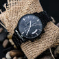 To My Nephew Black Chronograph Watch, Birthday Gift For Him, Meaningful Gift, Uncle To Nephew Gift.