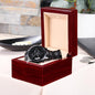 To My Nephew Black Chronograph Watch, Birthday Gift For Him, Meaningful Gift, Uncle To Nephew Gift.