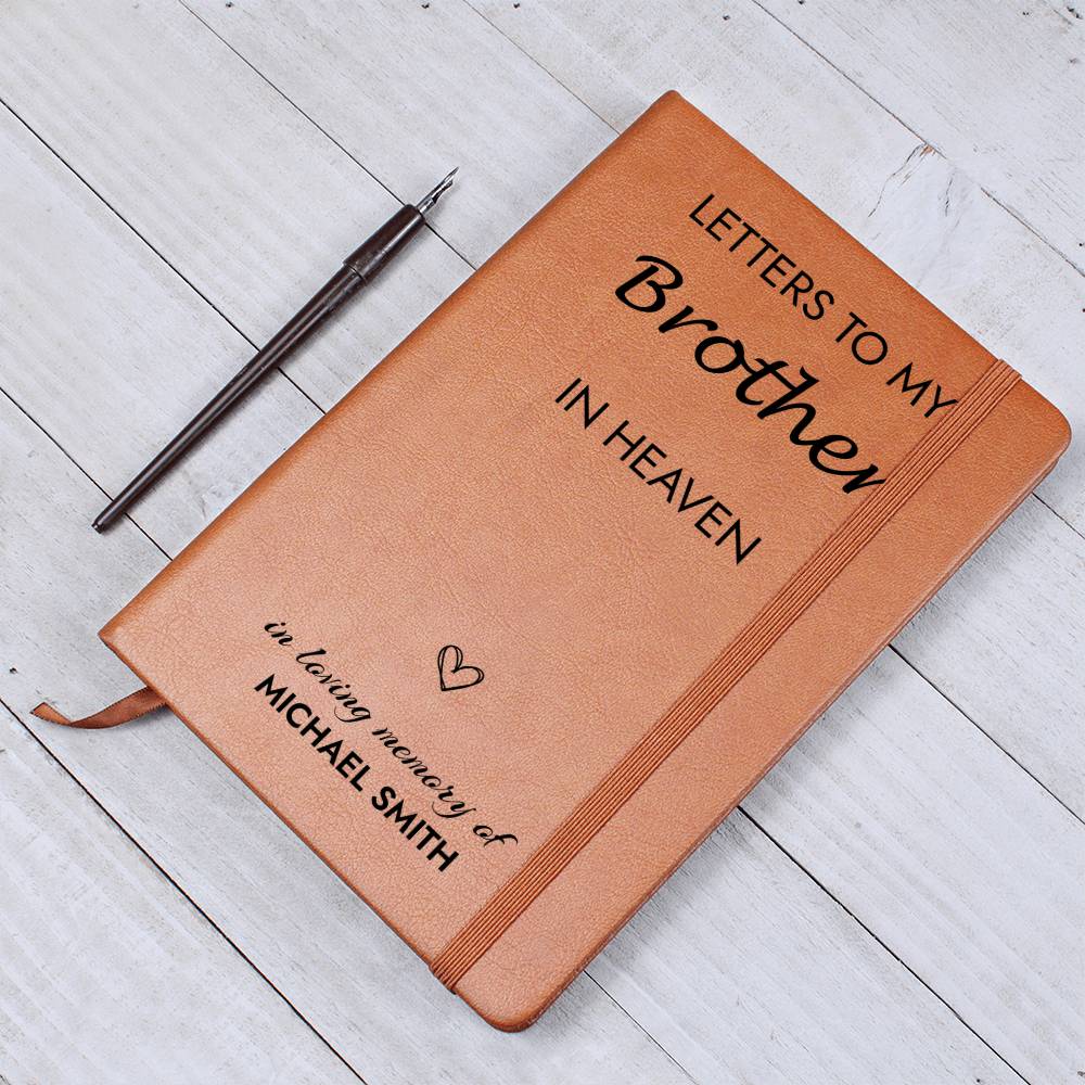 Brother Remembrance Journal, Brother In Heaven Gift, Loss of Brother Memorial Journal, Sympathy Gift for Loss Of Brother, Grief Journal Letters to Brother