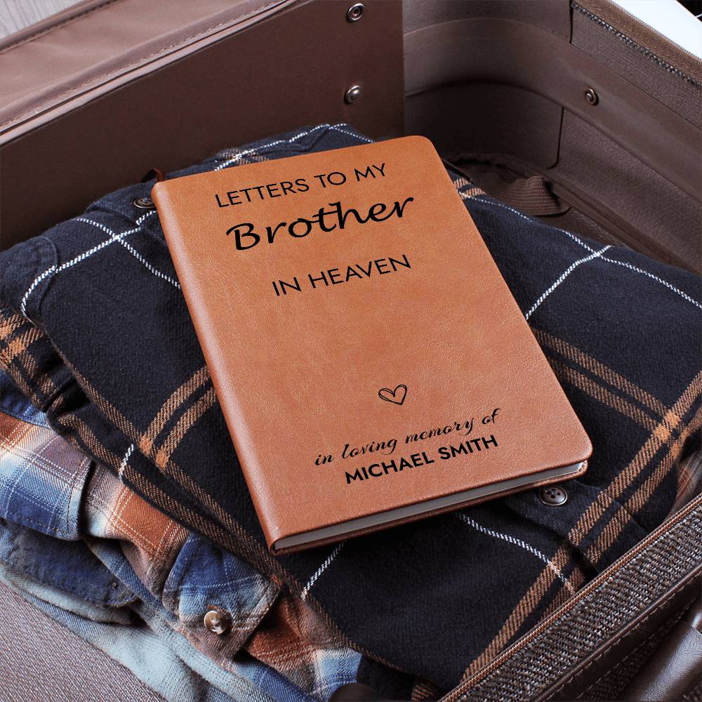 Brother Remembrance Journal, Brother In Heaven Gift, Loss of Brother Memorial Journal, Sympathy Gift for Loss Of Brother, Grief Journal Letters to Brother