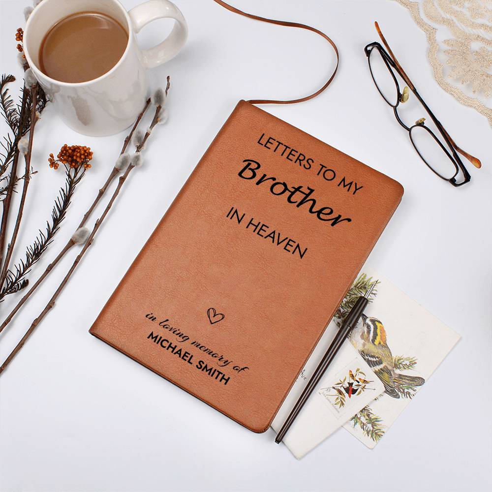 Brother Remembrance Journal, Brother In Heaven Gift, Loss of Brother Memorial Journal, Sympathy Gift for Loss Of Brother, Grief Journal Letters to Brother