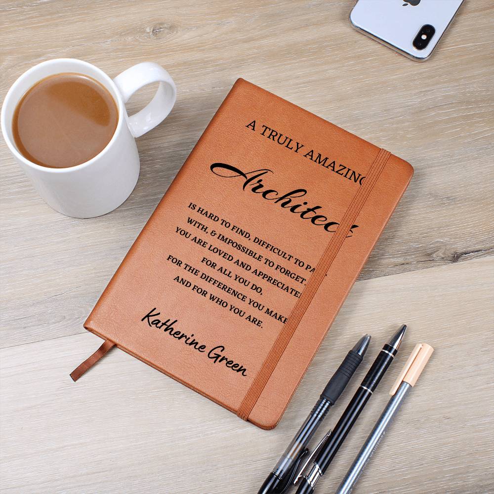 Personalized Architect Journal, Difference Maker Journal, Custom Name Leather Journal, Gift For an Architect, Appreciation Gift, Birthday Gift