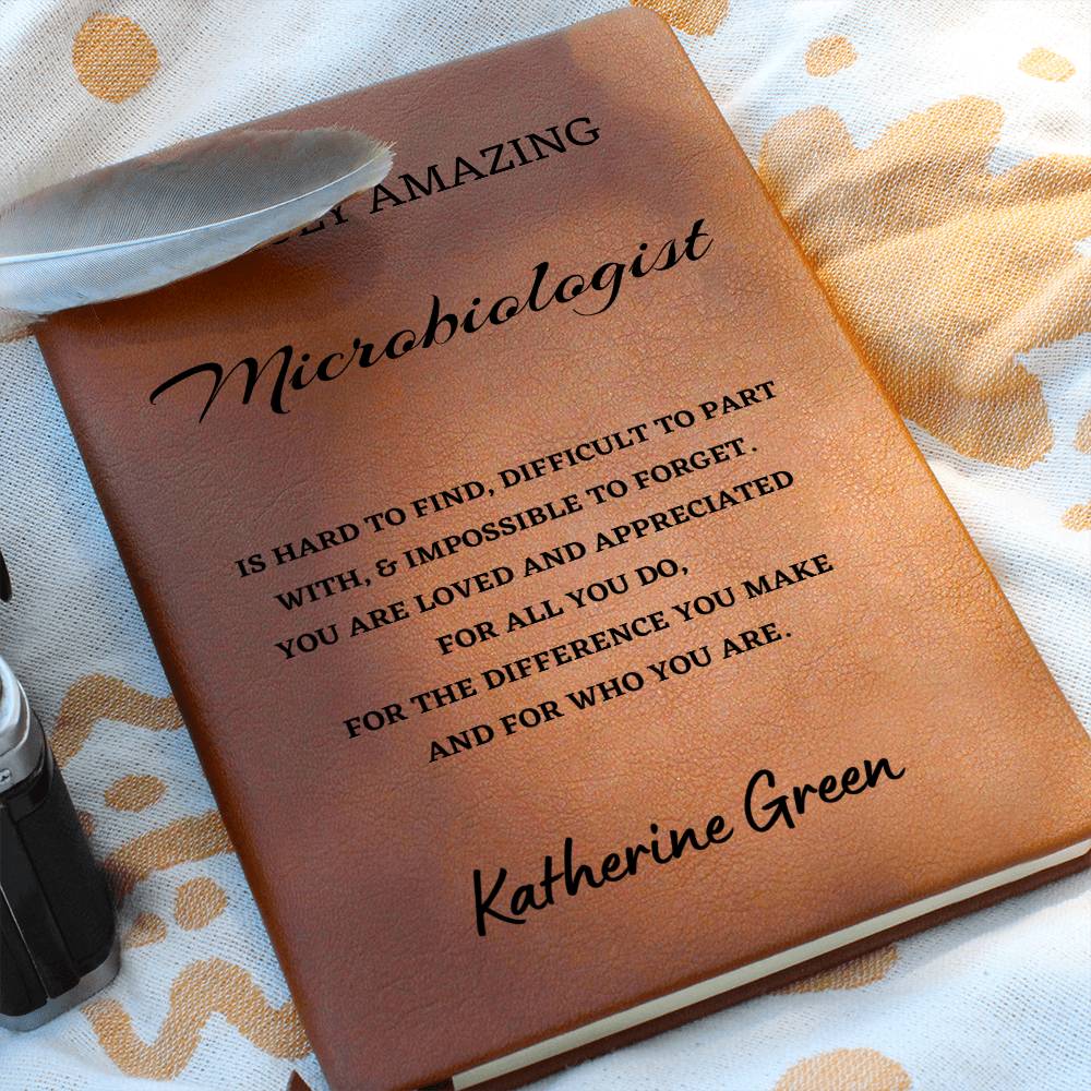Personalized Microbiologist Journal, Difference Maker Journal, Custom Name Leather Journal, Gift for a Microbiologist, Appreciation Gift, Birthday Gift.