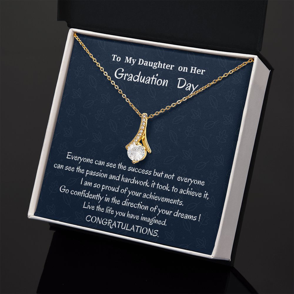 To My Daughter On Her Graduation Alluring Beauty Necklace, Graduation Gift For Her, Mother To Daughter Gift, Unique Graduation Gift From Mom.