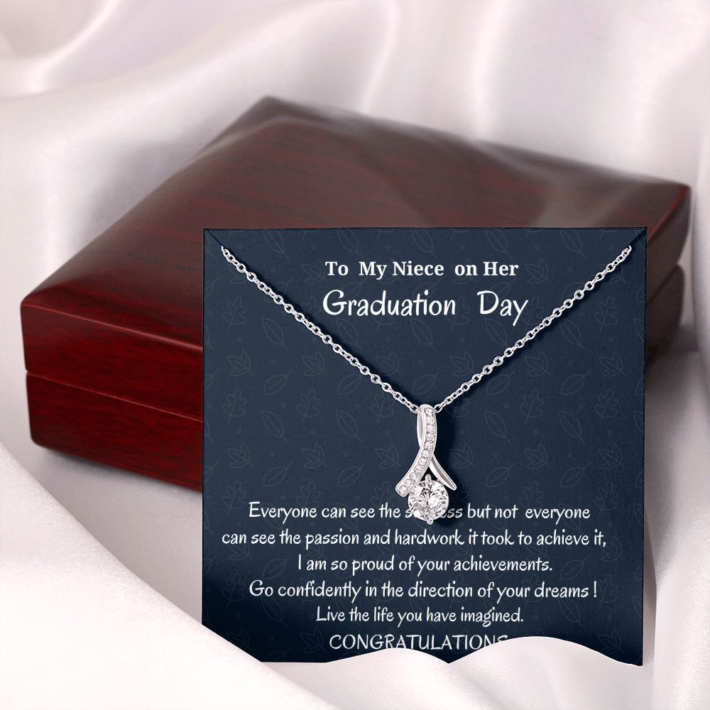 To My Daughter On Her Graduation Day Alluring Beauty Necklace, Graduation Jewelry Gift For Her, Mother To Daughter Gift, Father To Daughter Gift, Meaningful Gift, Birthday For My Daughter.
