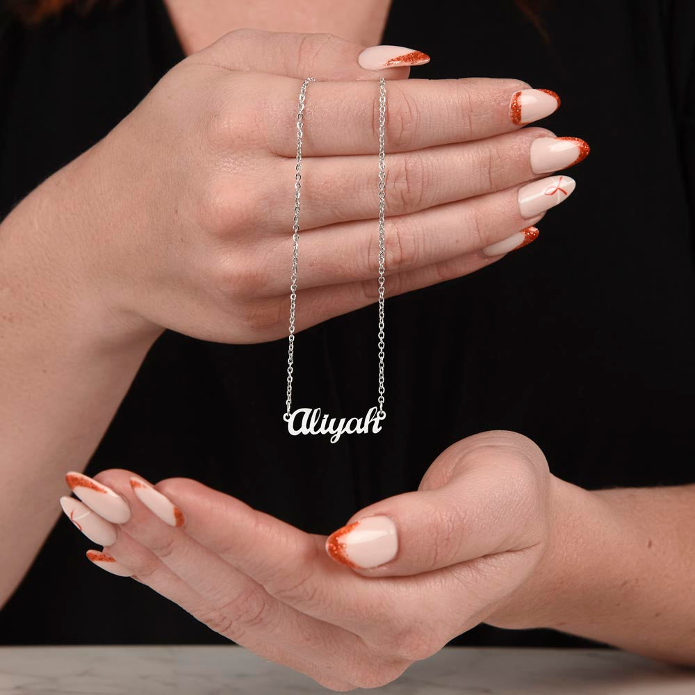 To My Amazing Daughter In Personalized Name Necklace, Wedding Day Gift, Birthday Jewelry Gift For My Daughter In Love, Christmas Gift For Her, Appreciation Gift.