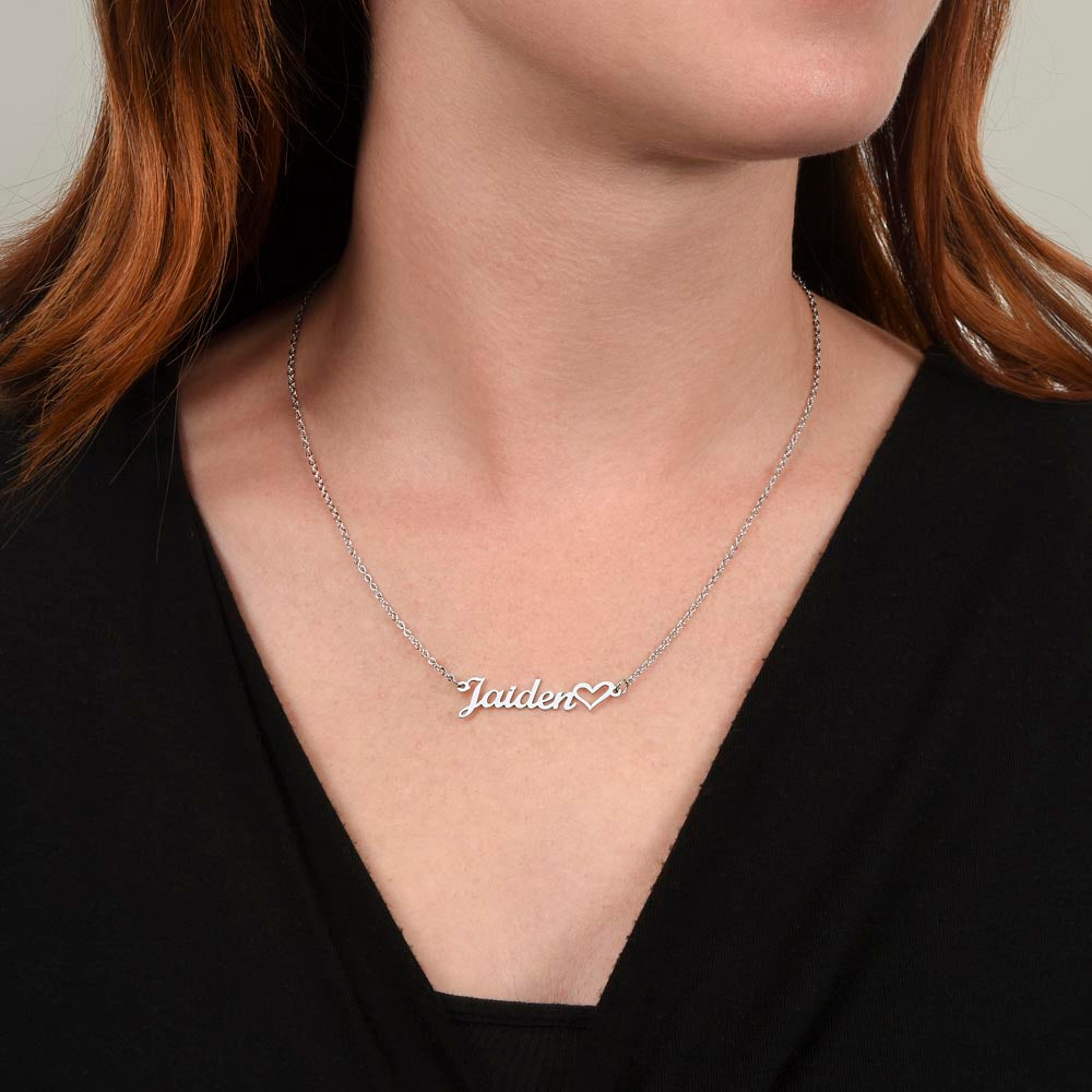 To My Amazing Daughter In Law Heart Name Necklace, Wedding Day Gift, Birthday Jewelry Gift For My Daughter In Love, Christmas Gift For Her, Appreciation Gift.
