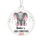 Acrylic Personalized Christmas Ornament, Elephant Ornament Baby's First Christmas Ornament Keepsake