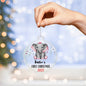 Acrylic Personalized Christmas Ornament, Elephant Ornament Baby's First Christmas Ornament Keepsake