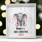 Acrylic Personalized Christmas Ornament, Elephant Ornament Baby's First Christmas Ornament Keepsake