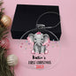 Acrylic Personalized Christmas Ornament, Elephant Ornament Baby's First Christmas Ornament Keepsake