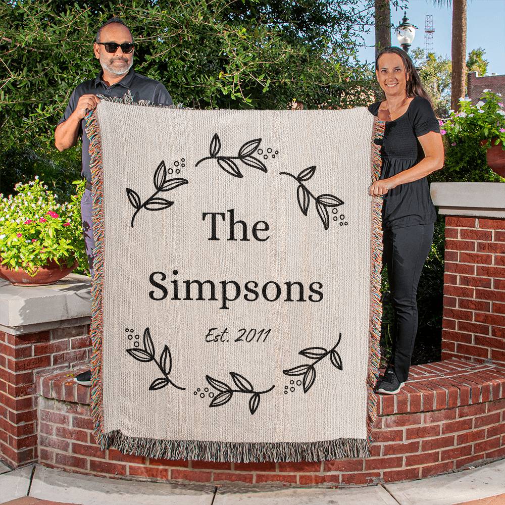Woven Blankets for Couples, Anniversary Gift for Wife or Girlfriend