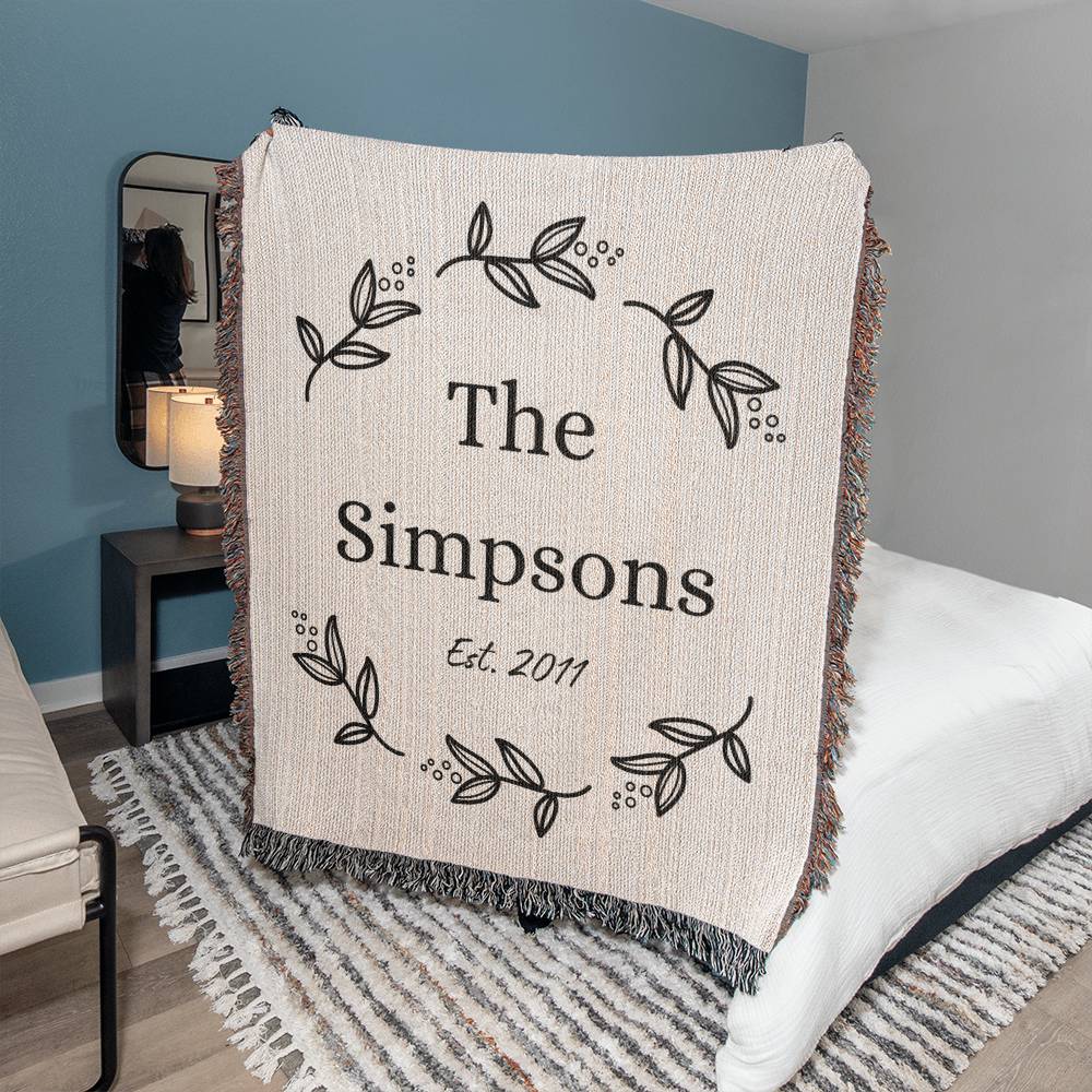 Woven Blankets for Couples, Anniversary Gift for Wife or Girlfriend