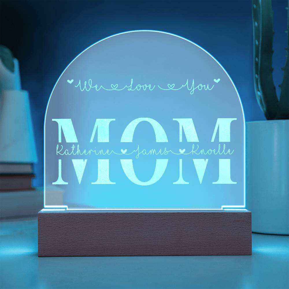Engraved Custom Kids Names Acrylic Plaque