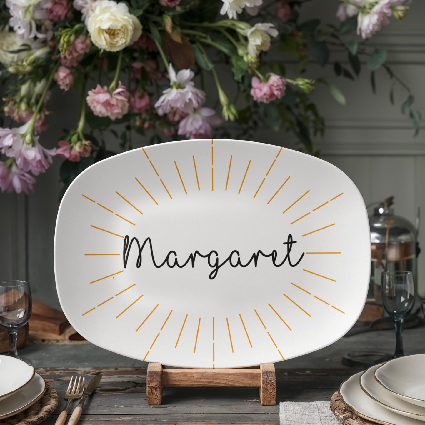 Personalized Platter | Custom Wedding Gift | Bridal Shower, House Warming or Anniversary Gift Ideas | Family Last Name Serving Dish Plate