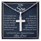 To My Son Cross Necklace, Men Cross Necklace, Gift For Him, Christmas or Graduation Gift, Father Son Cross, Birthday Gift From Dad To Son