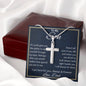 To My Son Cross Necklace, Men Cross Necklace, Gift For Him, Christmas or Graduation Gift, Father Son Cross, Birthday Gift From Dad To Son