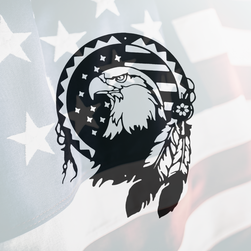 American Native Eagle Steel Metal Art, Eagle Metal Sign, Housewarming Gift, Fathers Day Gift, Home or Cabin Decor