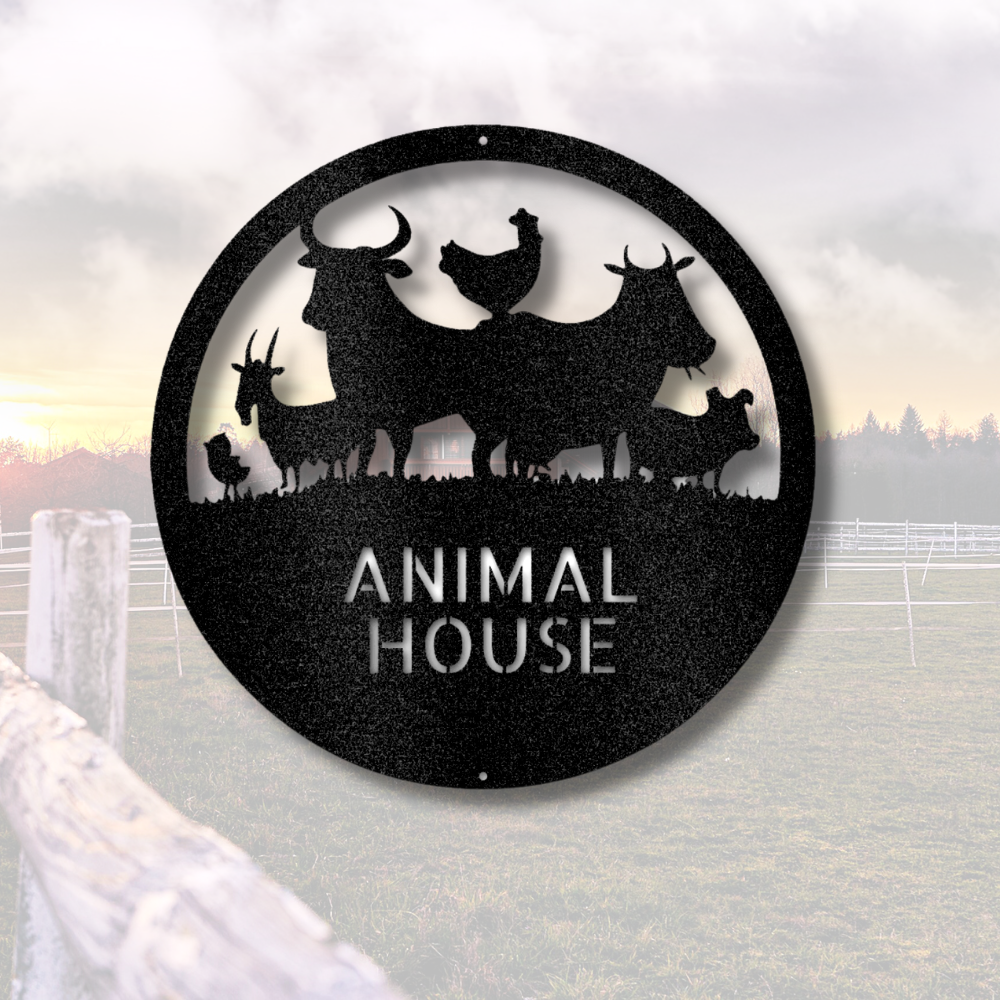 Farmhouse Wall Art, Personalized Metal Farm Sign, Barn Sign, Custom Family Name Sign, Wheat Farmer Sign, Housewarming or Wedding Gift, Metal Farm Sign