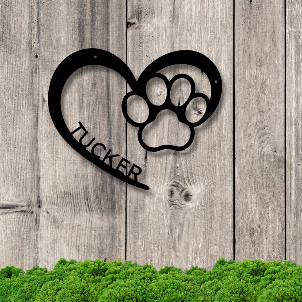 Paw Print Sign - Custom Metal Dog Wall Decor Sign for Home – Rusted Orange  Craftworks Co.