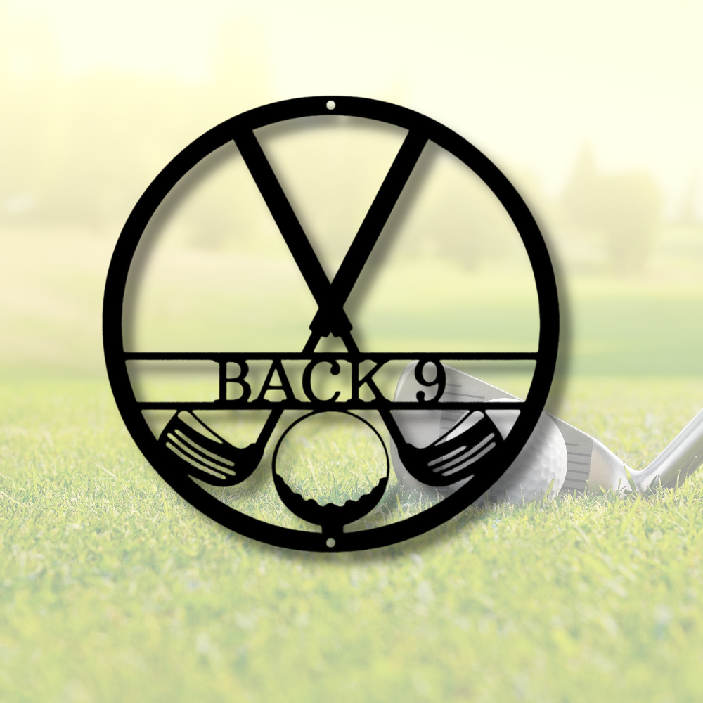 Personalized Golf Club Sign, Custom Golf Metal Sign, Golf Family Name Metal Wall Art, Father’s Day Gift, Golf Lover Gift, Outdoor Golf Sign
