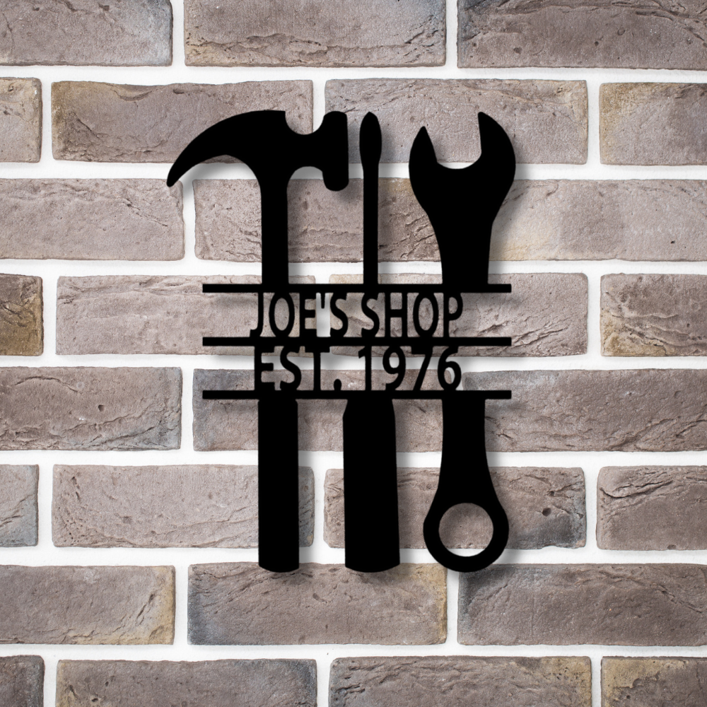 The Garage Metal Sign, Door Wall Art, Indoor Hanging, Dad's shed Metal Sign, Birthday Gift For Dad.