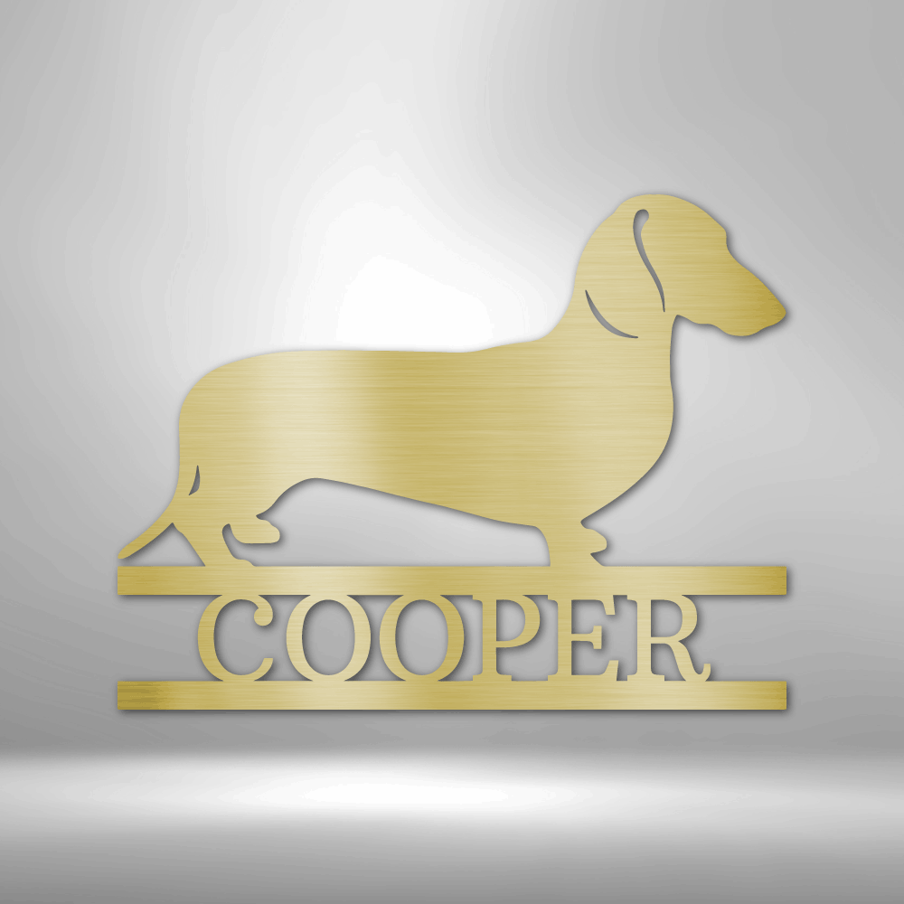 Dachshund Dog Metal Art, Plasma Cut Steel Monogram, Pet Lovers Personalized Sign, Custom Steel Sign