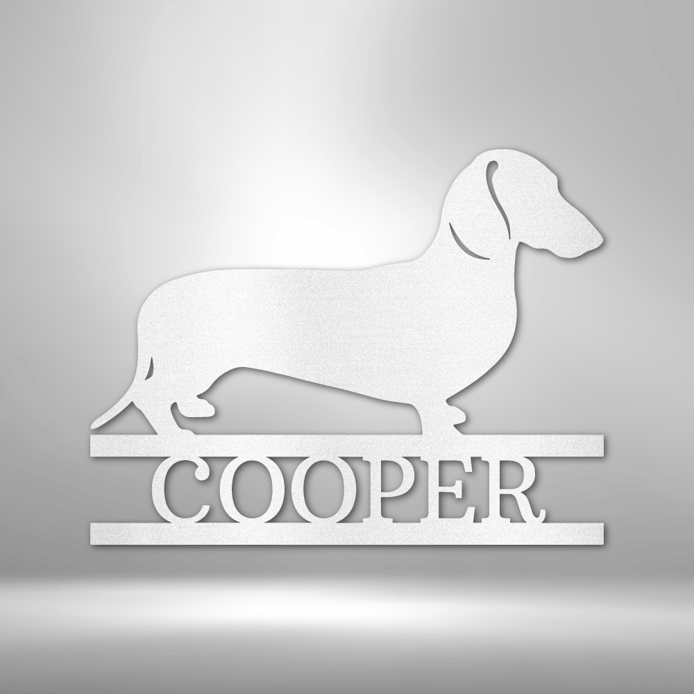 Dachshund Dog Metal Art, Plasma Cut Steel Monogram, Pet Lovers Personalized Sign, Custom Steel Sign