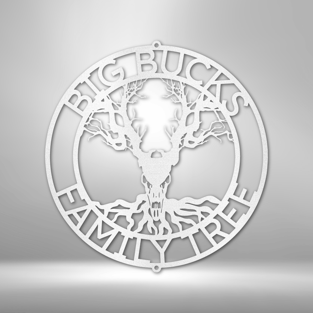 Metal Deer Skull Decor,Customizable Hunting Monogram, Wall Hanging Decor, Fathers Day Gift