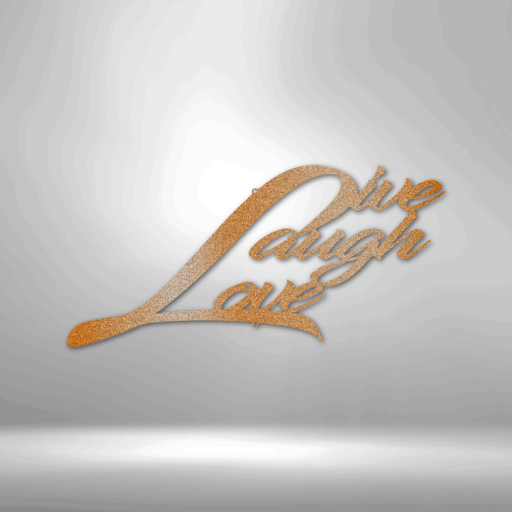 Live Laugh Love Quote Metal Sign, Live Laugh Love Quote Wall Art Decor, Living Room Wall Art Decoration, Indoor Outdoor Wall Hanging, Birthday Gift For Amazing Wife, Housewarming Gift For Her