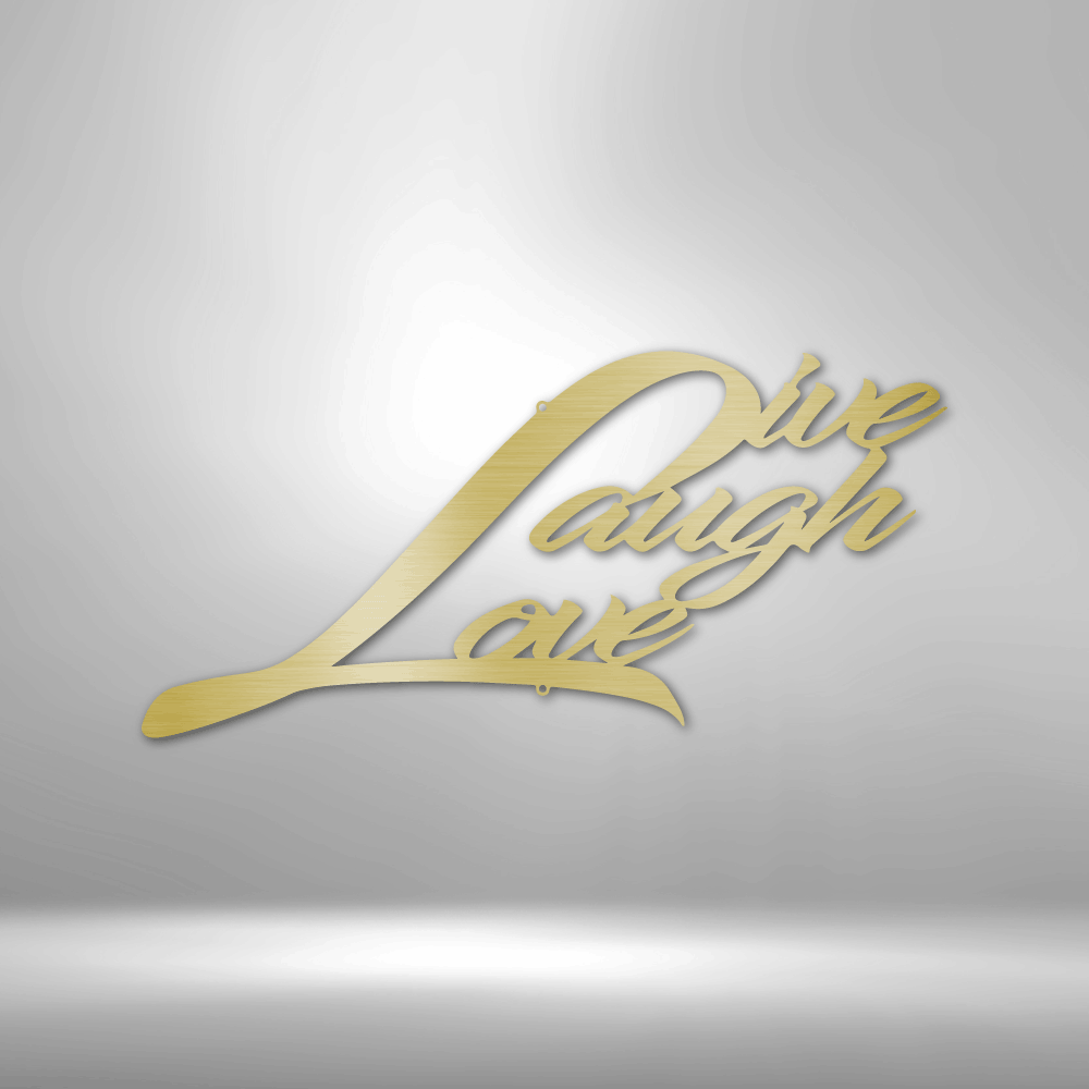 Live Laugh Love Quote Metal Sign, Live Laugh Love Quote Wall Art Decor, Living Room Wall Art Decoration, Indoor Outdoor Wall Hanging, Birthday Gift For Amazing Wife, Housewarming Gift For Her