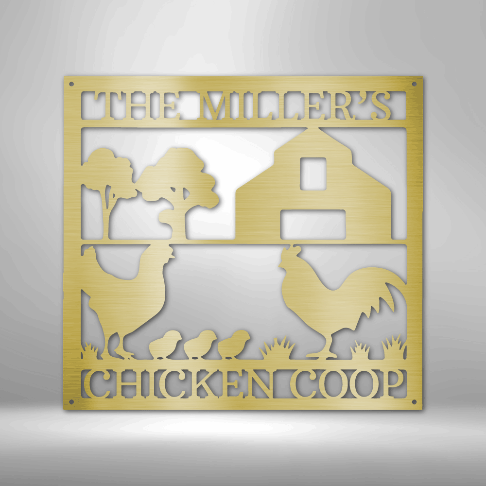 Personalized Chicken Coop Sign, Farmhouse metal Art Décor, Custom Chicken Coop Metal Sign, Hen House Metal Sign, Chicken Farm Sign, Family Name Metal Sign