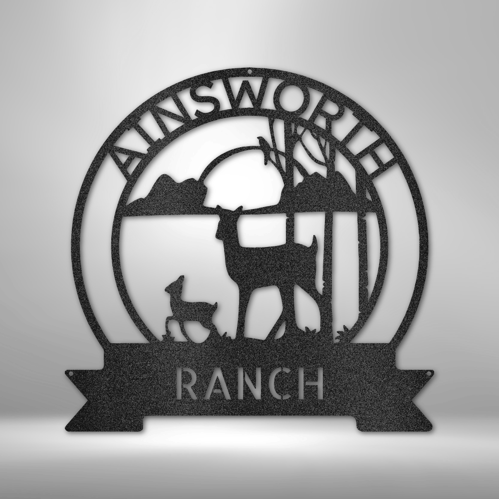 Personalized Family Name Ranch Metal Sign, Farmhouse Décor, Outdoor Last Name Sign, Farm Sign, Custom Last Name Ranch Metal Sign