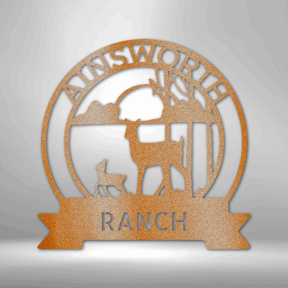 Personalized Family Name Ranch Metal Sign, Farmhouse Décor, Outdoor Last Name Sign, Farm Sign, Custom Last Name Ranch Metal Sign