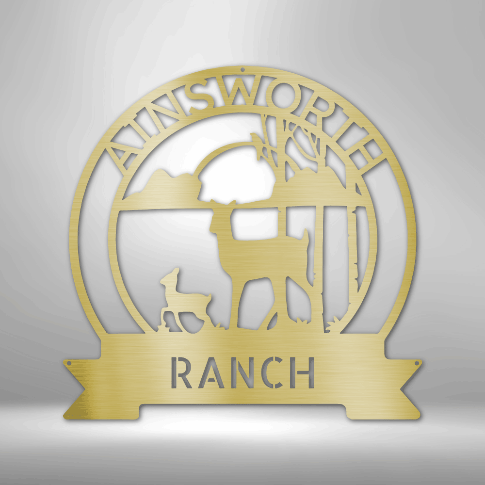 Personalized Family Name Ranch Metal Sign, Farmhouse Décor, Outdoor Last Name Sign, Farm Sign, Custom Last Name Ranch Metal Sign