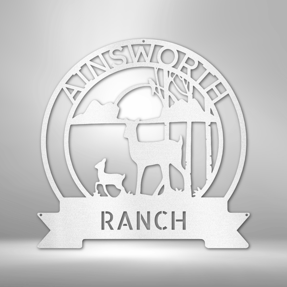 Personalized Family Name Ranch Metal Sign, Farmhouse Décor, Outdoor Last Name Sign, Farm Sign, Custom Last Name Ranch Metal Sign