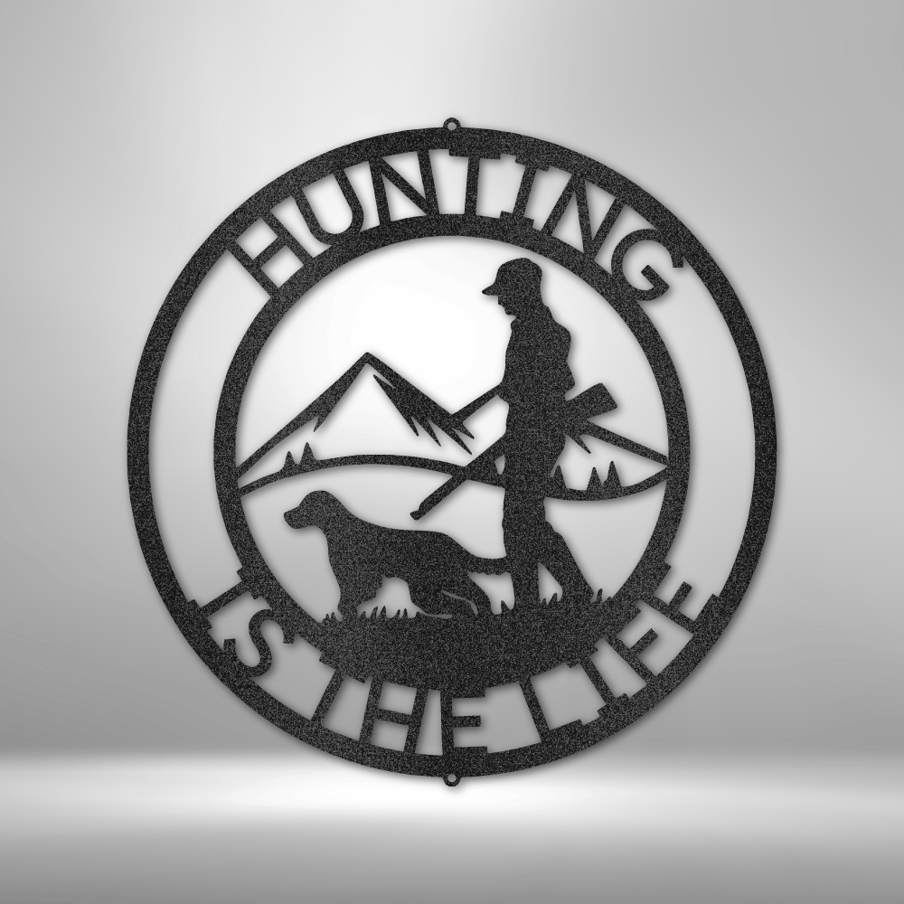 Custom Hunter Metal Art Sign, Personalized Hunter Metal plaque Gift For Hunter Husband, Cabin Wall Hanging, Fireplace Wall Art Decoration, Birthday Gift For Him, Indoor Wall Art.
