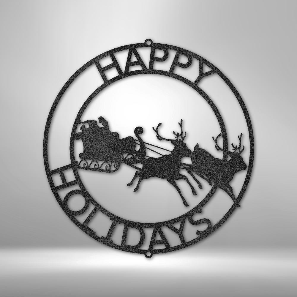 Personalized Christmas Cheer Metal Sign, Custom Reindeer Metal Art Decor, Christmas Holidays Wall Decor, Winter Holidays Wall Art Sign