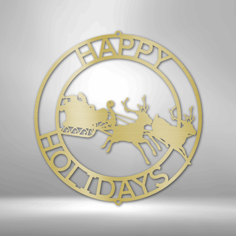 Personalized Christmas Cheer Metal Sign, Custom Reindeer Metal Art Decor, Christmas Holidays Wall Decor, Winter Holidays Wall Art Sign
