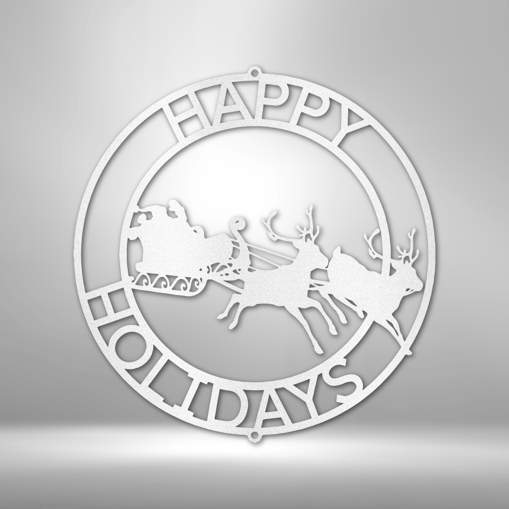 Personalized Christmas Cheer Metal Sign, Custom Reindeer Metal Art Decor, Christmas Holidays Wall Decor, Winter Holidays Wall Art Sign