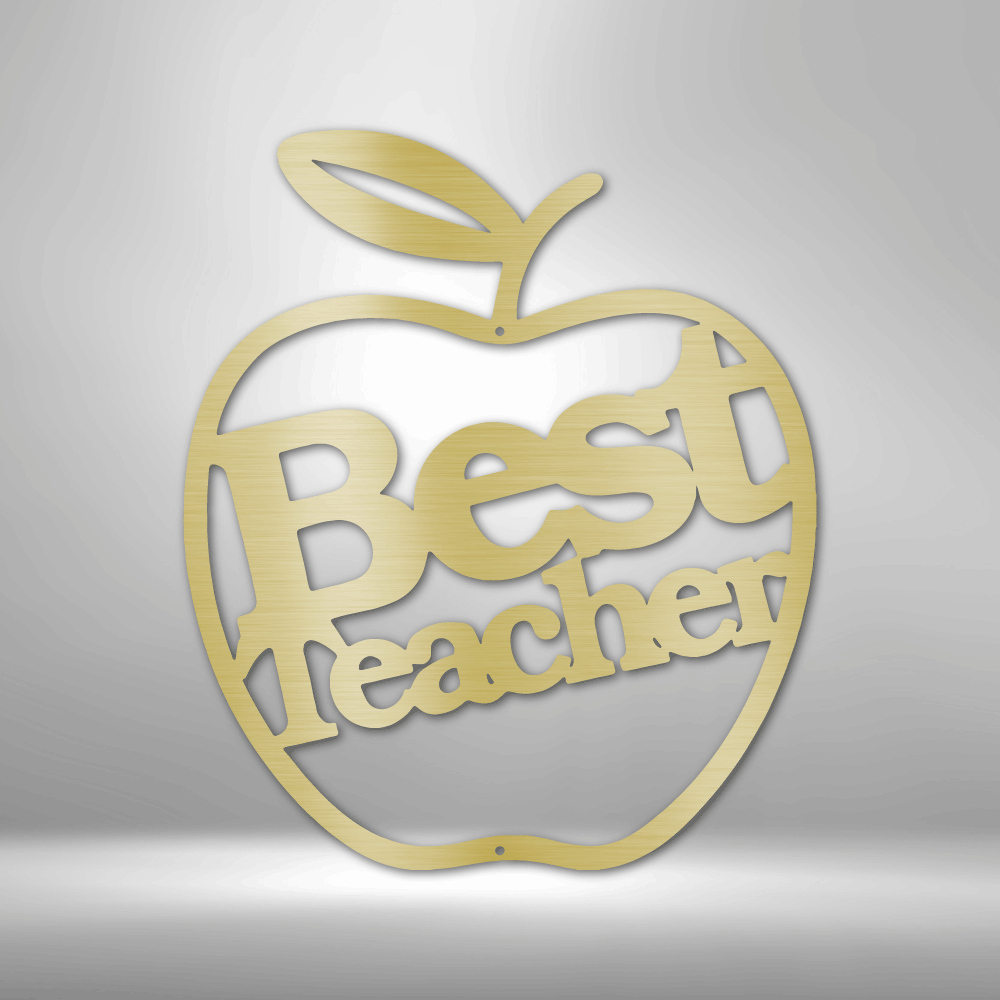 Best Teacher Metal Sign, Living Room Wall Art Decor, Appreciation Gift For Her, Birthday Gift For Teacher Mom, Indoor Wall Hangings, Housewarming Gift