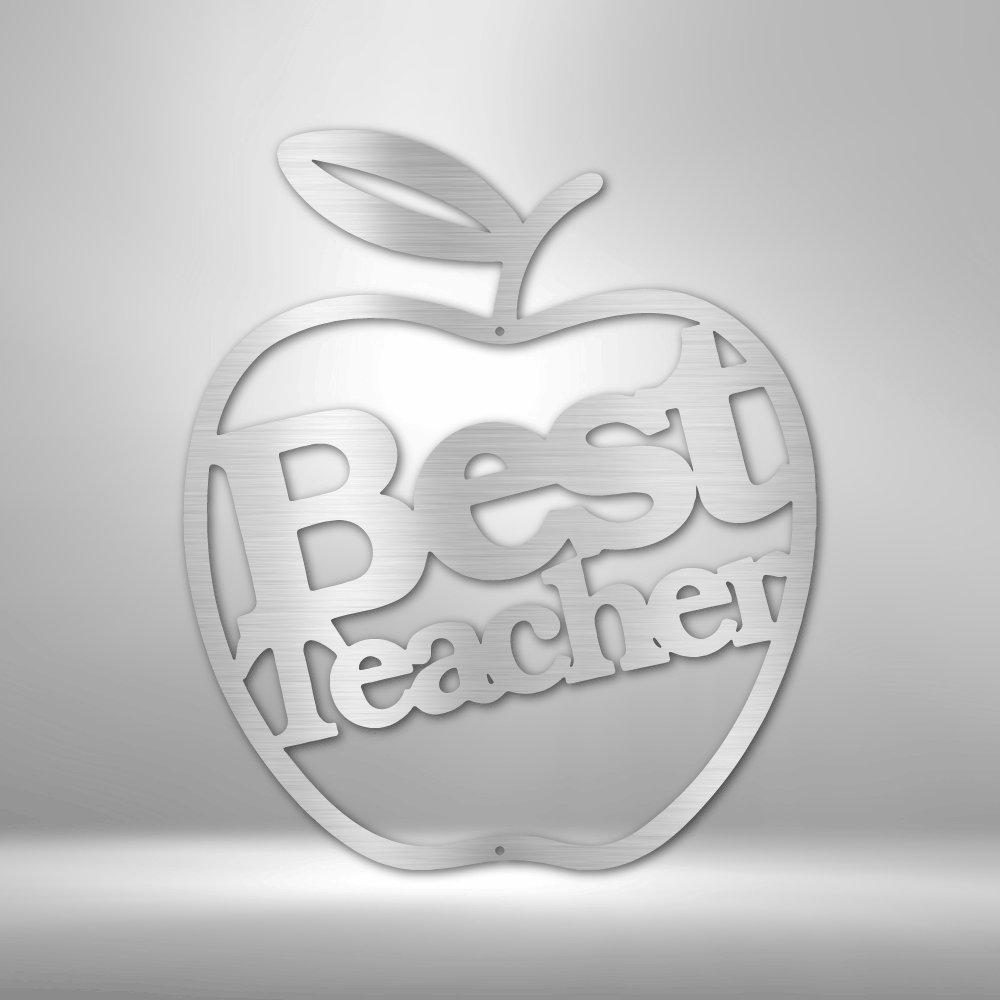 Best Teacher Metal Sign, Living Room Wall Art Decor, Appreciation Gift For Her, Birthday Gift For Teacher Mom, Indoor Wall Hangings, Housewarming Gift