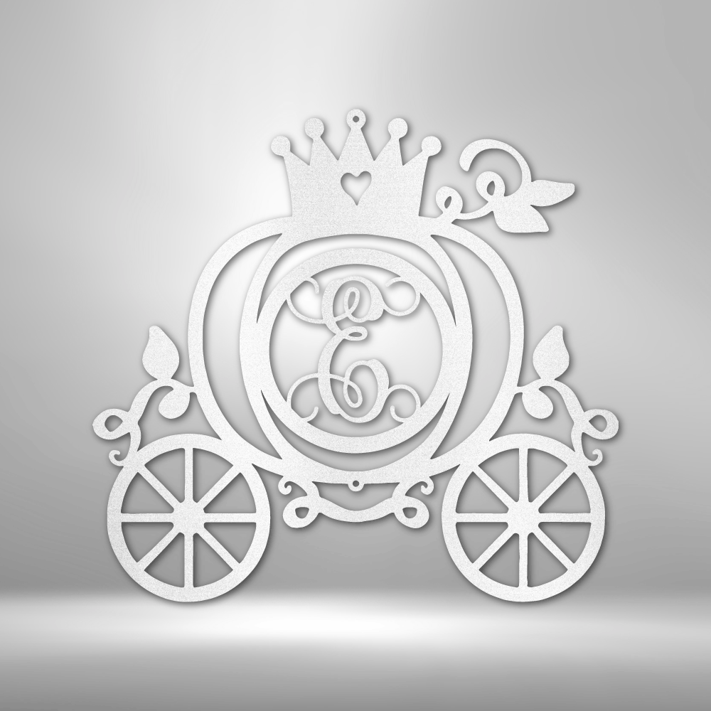 Custom Carriage Metal Art Sign, Personalized Carriage With Initial Wall Decor, Kids Room Wall Hanging, Playroom Wall Art Sign, Birthday Gift For Her, Christmas Gifts, Home Decor