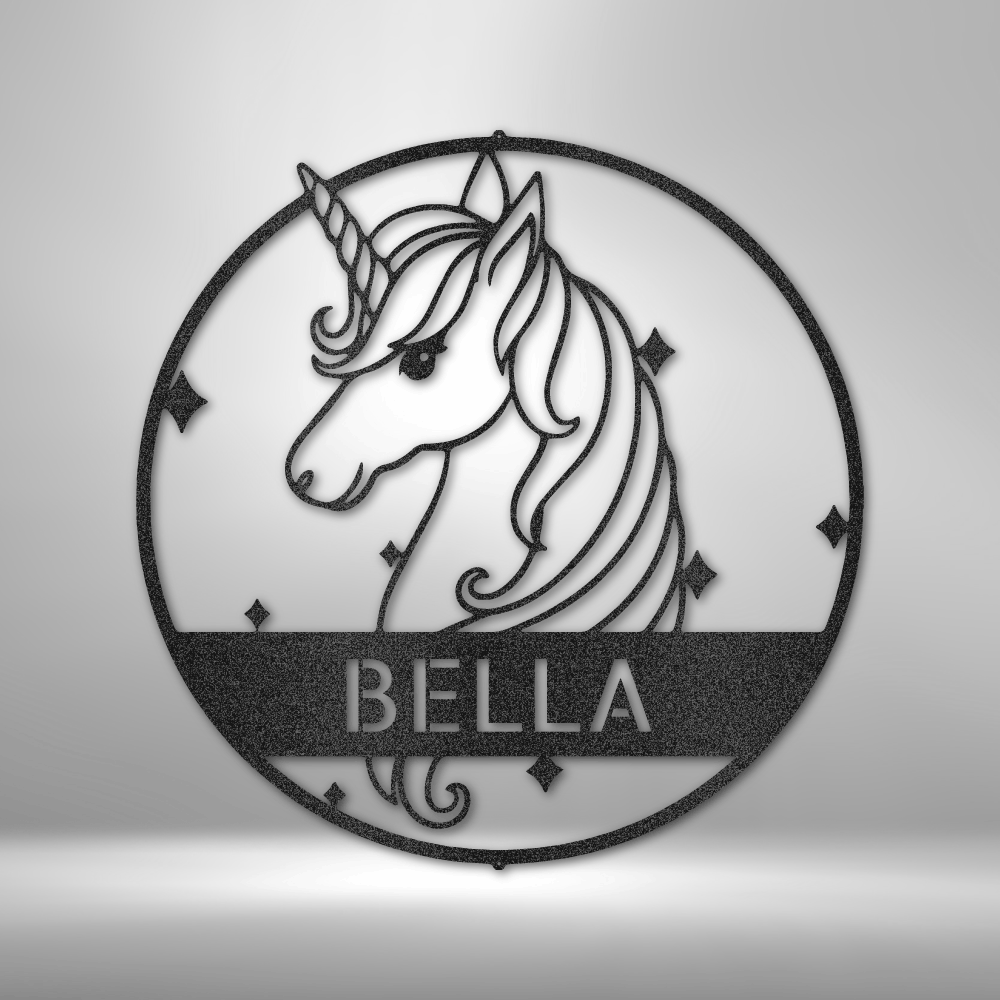 Personalized Unicorn Metal Sign, Unicorn Metal Wall Decor, Unicorn Metal Wall Hangings ,Birthday Gift, For Little Daughter, Kids Room Decoration