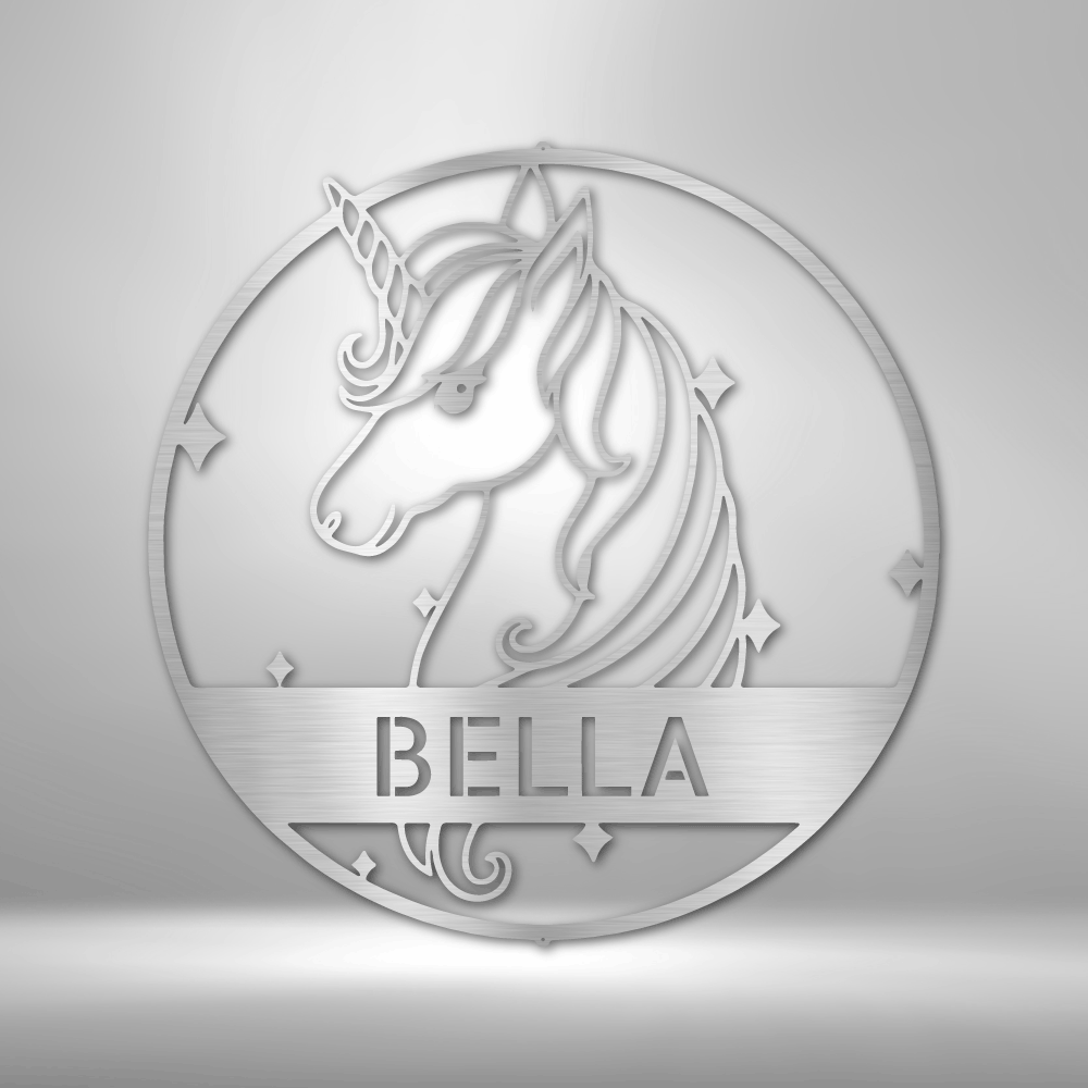 Personalized Unicorn Metal Sign, Unicorn Metal Wall Decor, Unicorn Metal Wall Hangings ,Birthday Gift, For Little Daughter, Kids Room Decoration