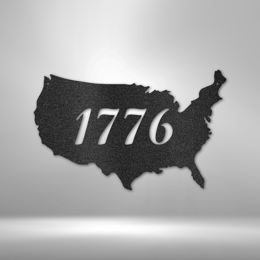 1776 Metal Sign, U.S.A Metal Art Decoration, Home Wall Hangings Gift For Patriotic Mom, Housewarming Gift for Her.