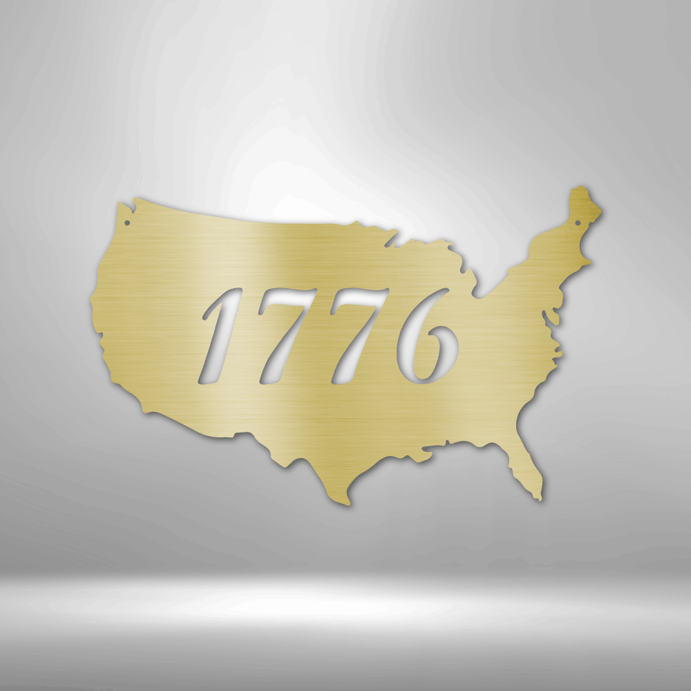 1776 Metal Sign, U.S.A Metal Art Decoration, Home Wall Hangings Gift For Patriotic Mom, Housewarming Gift for Her.
